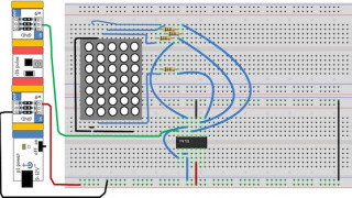 Build a 4-Bit Binary Counter with 5x7 LED Matrix