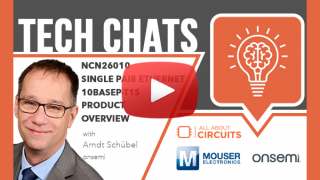 NCN26010 Single Pair Ethernet 10BASE-T1S Product Overview | Tech Chats - onsemi and Mouser