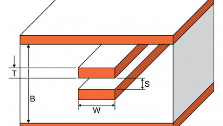Broadside Coupled Stripline Impedance Calculator
