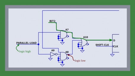 Creating a Parallel-Load Shift Register in LTspice