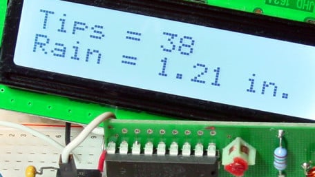 Build a Wireless “Tipping Bucket” Rain Gauge, Part 3—Receiver, PICAXE, and LCD