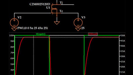 Simulating SiC MOSFET Thermal and Switching Behavior in LTspice