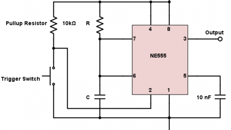 555 Timer Monostable Circuit Calculator